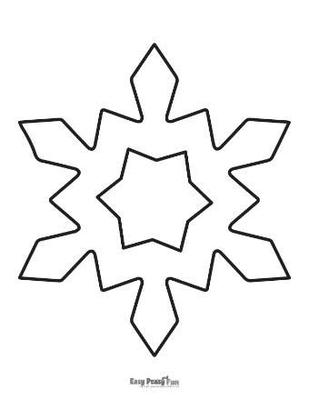 Free Printable Snowflake Templates - Easy Peasy and Fun Snowflake Outline, Printable Snowflake Template, How To Make Snowflakes, Halloween Treat Boxes, Snowflake Template, Christmas Tree Template, Snowflake Craft, Printable Star, Stencil Fabric