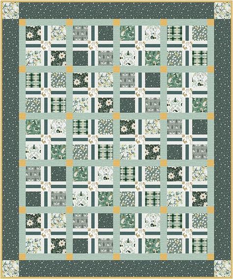 BEST IN SHOW - SAGE AND GINGER | Dear Stella - Unique Fabric Brand with Modern Style | www.dearstelladesign.com Sage Green Quilt, Springtime In Paris, 9 Patch Quilt, Fun Quilt, Plaid Quilt, Prints Fabric, Green Quilt, Unique Fabric, Wall Quilts