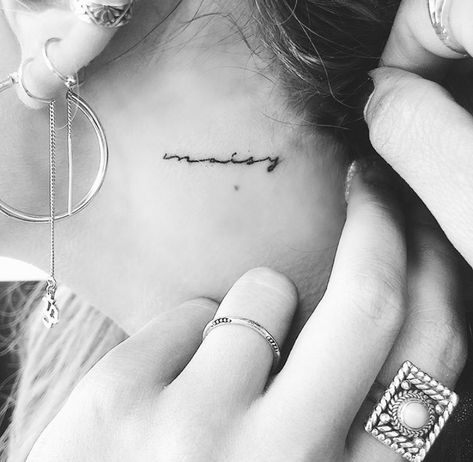 Tattooed Female, Chevron Tattoo, Musician Tattoo, Handwriting Tattoos, S Tattoos, Lennon Stella, Cute Tats, Writing Tattoos, Sweet Tattoos