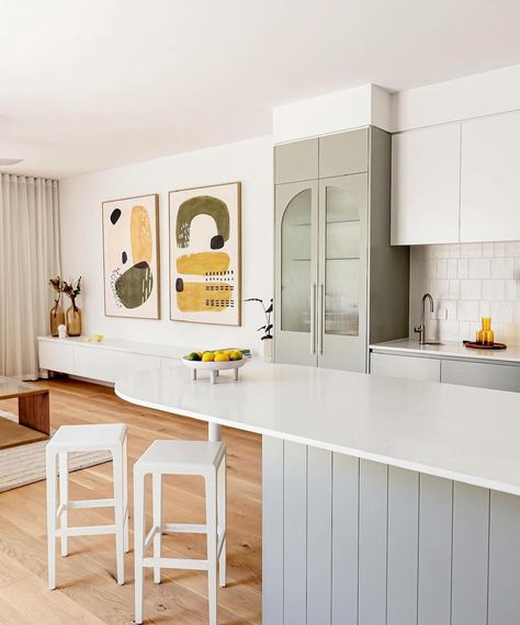 @hemko.projects can you please come and recreate this kitchen at my house? I’m loving the layout, colour palette, styling and check out our Newport pattern tiles on the splashback. Stunning 😍 Pattern Tiles, Kitchen Splashback, Tile Patterns, My House, Colour Palette, Newport, Layout, Canning, Pattern