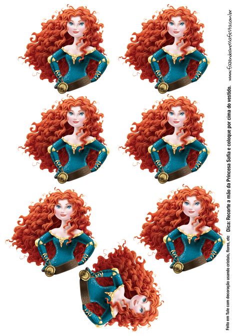 Molde Tubete Princesa Merida para Imprimir 3 - Fazendo a Nossa Festa Brave Birthday Party, Braves Party, Merida Disney, Puppet Master, Princess Merida, Disney Brave, Merida Brave, Disney Princess Birthday, Images Disney