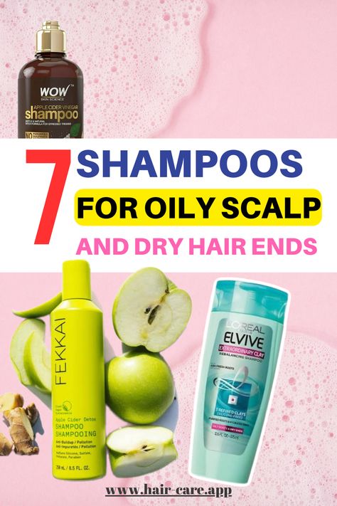 Check out 7 best shampoos that will help you to balance oily scalp and moisturize dry damaged hair ends. Include these hair products to your shopping list #hairproducts #haircare #targetfinds Best Shampoo For Oily Scalp And Dry Ends, Best Shampoo For Oily Scalp, Best Shampoo And Conditioner For Thinning Hair, Oily Roots Dry Ends Hair, Shampoos For Oily Hair, Shampoo And Conditioner For Oily Hair, Shampoos That Are Good For Your Hair, Best Shampoo For Oily Hair, Greasy Hair Shampoo