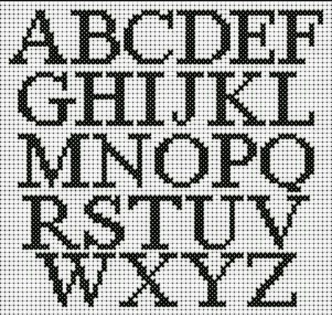 Cross Stitch Letter Patterns, Plastic Canvas Letters, Cross Stitch Alphabet Patterns, Cross Stitch Fonts, Swedish Weaving, Cross Stitch Letters, Pixel Crochet, Cross Stitch Tree, Hand Lettering Alphabet