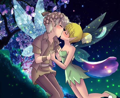 Cute... Tinkerbell And Terence, Tinkerbell Characters, Fairies Movie, Original Disney Princesses, Disney Kiss, Tinkerbell And Friends, Peter Pan And Tinkerbell, Karakter Disney, Disney Fantasy