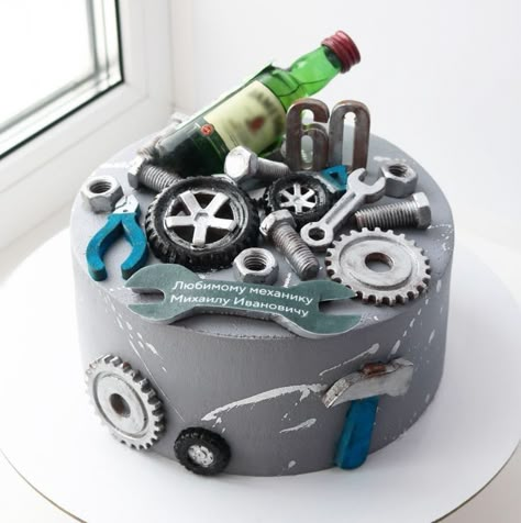 Mechanic Birthday Cake For Men, Mechanics Birthday Cake, 30th Birthday Cakes For Men, Mechanic Cake, Car Cakes For Men, Chess Cake, Men Cakes, Car Cakes, Decor Tort