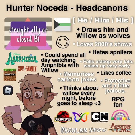 The Owl House Head Canons, Hot Hunter Fanart The Owl House, Hunter The Owl House Headcanon, Lumity Headcanon, Huntlow Headcanons, Toh Hunter Headcannons, Owl House Theories, Hunter Noceda Fanart, Hunter Headcannons