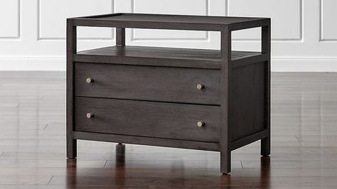 Our Plans to Revamp the Master Bedroom - Chris Loves Julia Keane Night Stand, Wide Nightstand Master Bedrooms, Nightstand Painted, Charging Nightstand, Queen Canopy Bed, Painted Bedroom Furniture, Solid Wood Dresser, Nightstand Decor, Bedroom Table