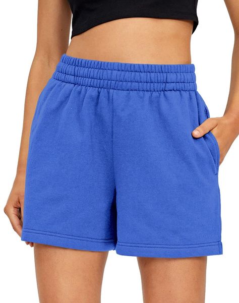 PRICES MAY VARY. Designs:Shorts for Women,Pure Color,High Waist,Drawstrings,Loose Fit,Relaxing,Casual,Side Pockets Occasion:skin-friendly,soft fabric offers a smooth,low-friction performance,make these AUTOMET women's leisure sweat shorts a go-to for yoga,outdoor,hiking,lounging,running,joggers ,workout,sleeping&rest These summer sporty shorts are specially designed for fashionable women like you who love sporty and leisure,and keep you hot in the hot summer. Season:This is cute women sweat shor Yoga Clothing Brands, Womens Sweat Shorts, Sweat Shorts Women, Comfy Sweats, Sporty Shorts, Spring Shorts, Shorts Casual, Sweat Shorts, Running Clothes