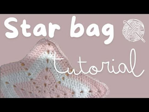 (1) Crochet Star Bag tutorial | Step by step | Intermediate Pattern - YouTube How To Crochet Star Bag, Star Bag Tutorial, Star Bag Crochet Pattern Free, Crochet Star Bag Pattern Free, Crochet Bag Star, Crochet Star Bag Pattern, Star Bag Pattern, Crochet Star Coaster, Star Crochet Bag