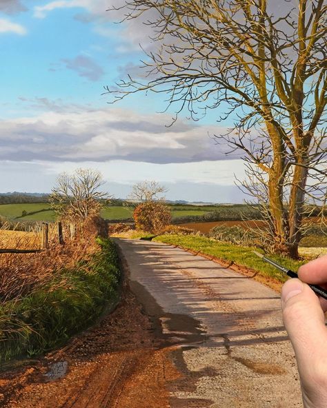 Painting Foliage, Michael James Smith, Painting Grass, Painting Countryside, Landscape Watercolour, Michael James, Tree Paintings, Grass Painting, Oil Landscape