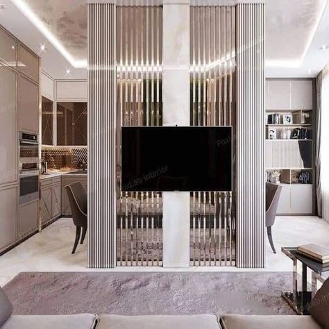 Tv Unit Design | Interior Design ✨️ . . . . @sethiglassplywood . . . #trendingpost #furniture #myinterior #lightingdecor #explorepost #tvwalldesign #smarthome #tvunit #interiors #livingroom #livingroomdesign #homesweethome #tvunitdesign #sethiglassplywood #lightingsolutions #homedecor #reelitfeelit #modernlighting #interiordecor #cookinghacks #interiordesign #interiorstyling #luxurylifestyle #tvcabinetdesign #luxuryhomes #tutorialvideo #cskmsdhoni Tv Wall Design Partition, Tv On Partition, Divider Wall Ideas With Tv, Tv Wall Partition Design, Living Room Divider With Tv Unit, Partition Wall With Tv Unit, Tv Partition Wall, Tv Wall Partition, Tv Partition Wall Interior Design