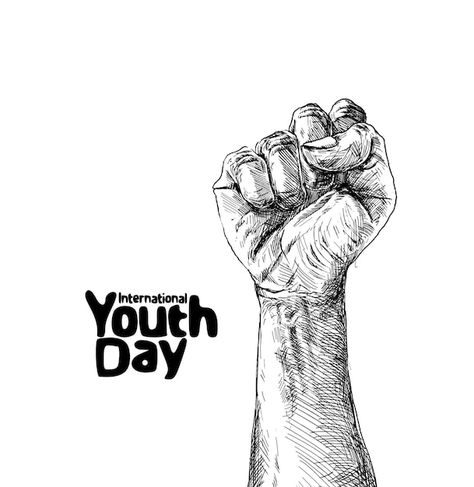 International youth day 12 august sketch... | Premium Vector #Freepik #vector #youth-day #young-background #youth-background #fun-day International Youth Day Poster, Youth Day Poster Design, Youth Illustration, August Sketch, Body Parts Preschool Activities, Aloo Tikki, Body Parts Preschool, International Youth Day, Rangoli Designs Simple Diwali