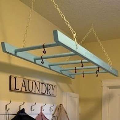 Tiny Laundry, Koti Diy, Old Ladder, Laundry Room Storage, Laundry Mud Room, Laundry Storage, Laundry Room Organization, Super Ideas, Room Organization