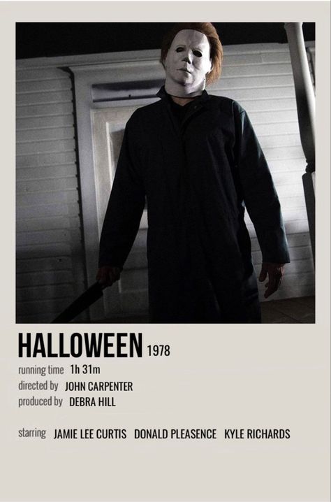 Halloween Movie Poster, The Fall Movie, Polaroid Movie Poster, Movie Character Posters, Terror Movies, Scary Films, Halloween 1978, Halloween Film, Iconic Movie Posters