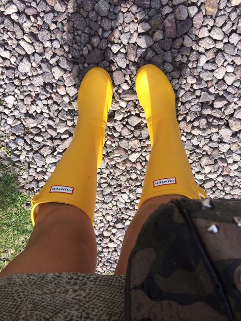 my yellow hunter rainboots for rainy days My Yellow, Village Life, Hunter Boots, Rainy Days, Rubber Rain Boots, Rain Boots, Me Too Shoes, Pencil Skirt, Halloween Costumes