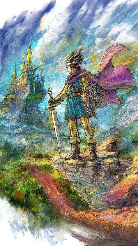 Dragon Quest Wallpaper, Dragon Quest Tattoo, Dragon Quest Art, Dragon Quest 11, Magic Monster, Dragon Quest 2, Dragon Warrior, Emo Art, Knight In Shining Armor