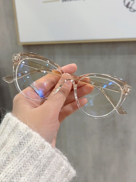 Collar     Embellished   Women Accessories Fashionable Eyeglasses, Cute Glasses Frames, Pearl Tea, Women Eyeglasses, Cute Glasses, Fashion Eye Glasses, Clear Glasses, Gold Legs, Cat Eye Frames