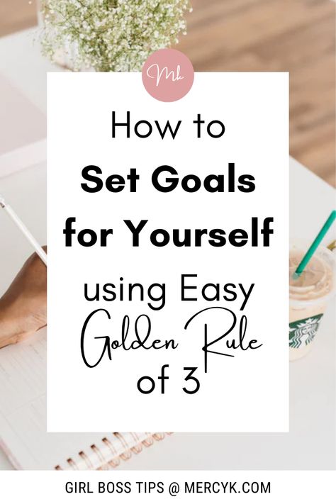 How to Set Goals for Yourself & Actually Achieve them - MERCY K. List Of Goals To Set For Yourself, How To Make Goals For Yourself, How To Set Goals And Achieve Them, Goal Setting Questions, Goal Setting Bulletin Board, Goal Setting Worksheet Printables, Personal Goals List, Goal Setting Quotes, Setting Activities