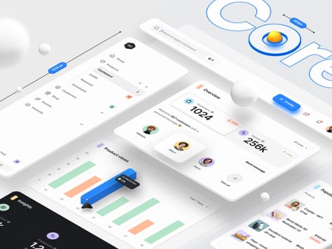 Core – Dashboard Builder 🪄 by Tran Mau Tri Tam ✪ for UI8 on Dribbble Creative Market Design, Studio Marketing, Directory Design, Ui Components, User Experience Design, Dashboard Design, Ui Design Inspiration, Design Jobs, Ux Web Design