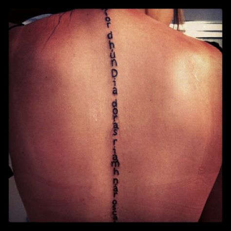 My New Back Tattoo "God never closed one door without opening another" in Irish Gaelic <3 Irish Gaelic Tattoo, Gaelic Tattoo, Irish Tattoos, Irish Gaelic, Irish Eyes Are Smiling, Irish Eyes, Celtic Knotwork, Back Tattoos, Back Women