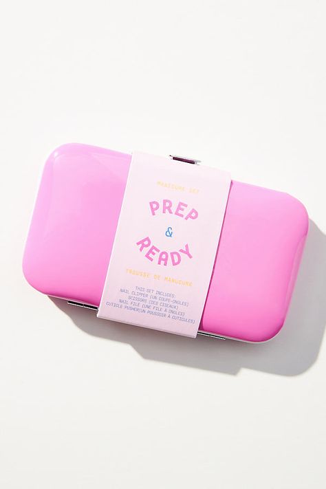 Get flawless nails on the go with this travel manicure kit, containing all the essentials you need. | Mini Manicure Set by Anthropologie in Pink Preppy Luggage, Locker Kit, Preppy Products, Gift Set Beauty, Mini Manicure, Preppy Ideas, School Emergency Kit, Preppy Essentials, Drunk Elephant Skincare