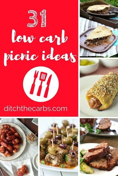 31 Low Carb Picnic Ideas. These are some amazing recipes perfect for a summer picnic, and equally perfect for school lunchbox ideas. | ditchthecarbs.com Low Carb Picnic, Keto Picnic, School Lunchbox Ideas, Carb Sides, Picnic Recipes, Picnic Ideas, Lchf Recipes, Lunchbox Ideas, Low Carb Lunch