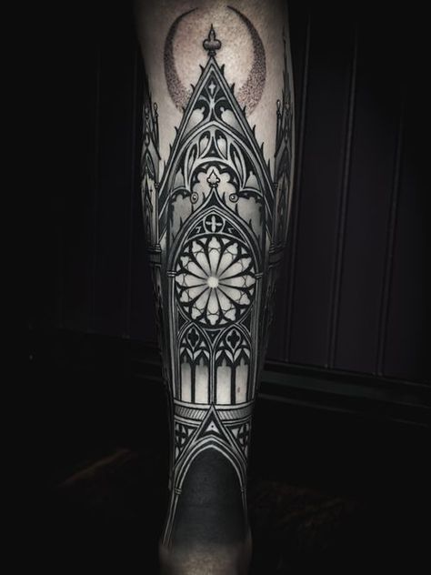 Cathedral Leg Tattoo, Dark Cathedral Tattoo, Cathedral Tattoo Sleeve, Cathedral Hand Tattoo, Cathedral Back Tattoo, Cathedral Tattoos, Gothic Cathedral Tattoo, Cathedral Tattoo, Liverpool Tattoo