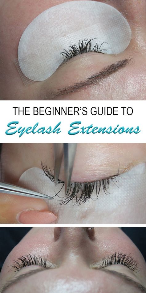 The Beginner’s Guide to Eyelash Extensions Eyelash Extensions Before And After, Eyelashes How To Apply, Eyelashes Quotes, Eyelash Extensions Care, Eyelashes Drawing, Eyelash Studio, Eyelash Tips, Eyelash Extensions Styles, Eyelash Growth