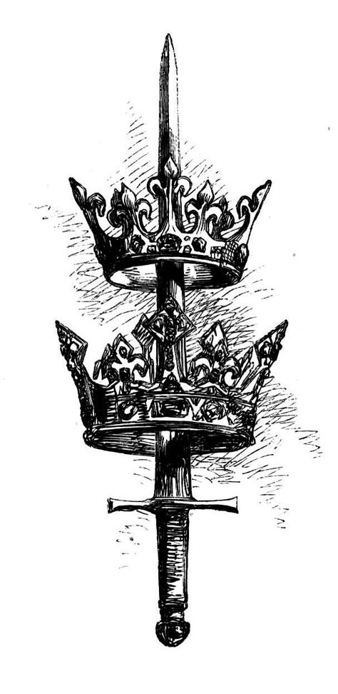 King Henry V Act I Tailpiece | Victorian Illustrated Shakespeare Archive Shakespeare Tattoo Ideas, Medieval Tattoo Ideas, Fantasy Tattoo Ideas, Tattoo Medieval, Shakespeare Tattoo, Shakespeare Art, King Illustration, Victorian Tattoo, King Henry V