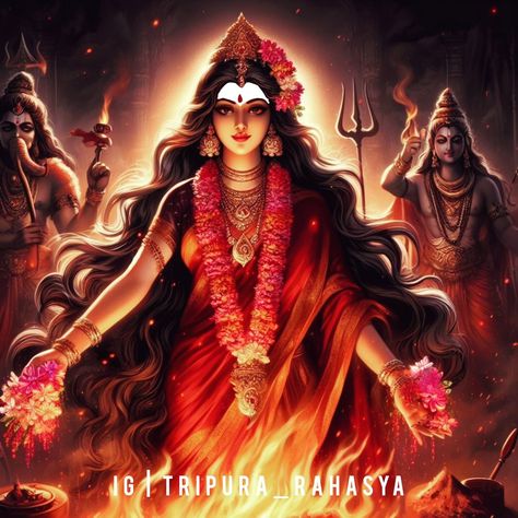 Indian goddess lalita tripurasundari coming out from fire Geeta Quotes, D&d Dungeons And Dragons, Durga Goddess, Anime Canvas, Fantastic Art, Lord Shiva, Shiva, Dungeons And Dragons, Spirituality