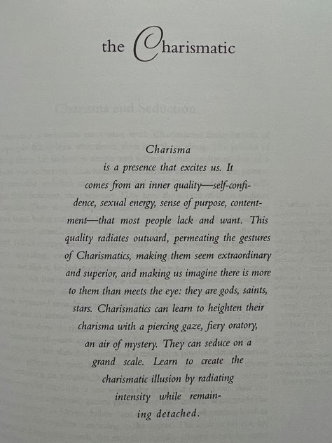 Robert Greene Art Of Seduction, Siren Robert Greene, Charisma Books, Charisma Core, Robert Greene Seduction, Art Of Seduction By Robert Greene, Dark Feminine Books To Read, Robert Greene Quotes Seduction, Charismatic Quotes