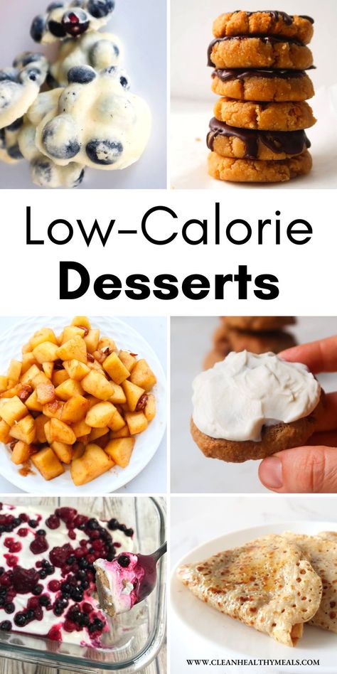 These low-calorie dessert recipes actually taste good and will satisfy your sweet tooth in the best possible way for your health. Easy Healthy Desserts With Oats, 300 Calorie Desserts, Low Calorie Pastry Recipe, Low Fat Dessert Recipes For Gallbladder, Dessert Under 100 Calories, Low Calorie Sweet Snacks Easy, Low Calorie Dessert Recipes Easy, Low Calorie Low Carb Desserts, High Protein Desserts Low Calorie