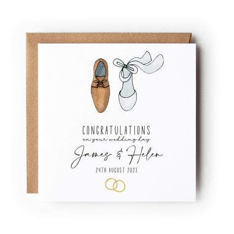 Personalised Newlyweds Bride and Groom Wedding Card, New Mr & Mrs Just Married, Congratulations Card, Wedding Day Congrats Card Bride And Groom Outfits, Wedding Congratulations Card, Congrats Card, Wedding Congratulations, Spelling And Grammar, Wedding Games, Card Wedding, Engagement Cards, Wedding Card Design