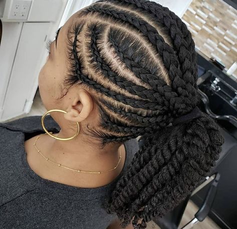 Pj Hairstyles, Flat Twist Ponytail, Twist Hairstyles Natural Hair, Lvn Graduation, Bangs Natural Hair, Updo With Bangs, Two Strand Twist Hairstyles, Flat Twist Hairstyles, Twist Updo