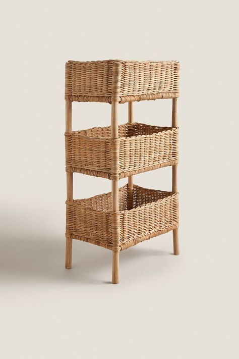 RATTAN STORAGE RACK - Natural | ZARA United Kingdom Rattan Storage, Room Makeover Inspiration, Cute Room Decor, Room Ideas Bedroom, Room Inspiration Bedroom, Dream House Decor, Zara Home, My New Room, Dream Bedroom