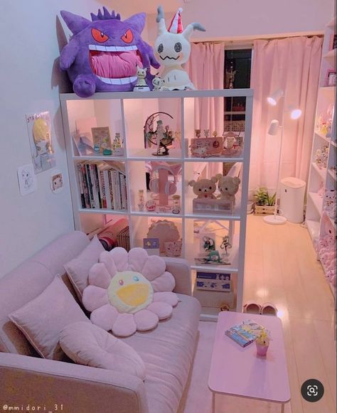 Game Night Aesthetic, Gaming Setup Aesthetic, Gamer Room Design, Gaming Room Ideas, Room Decor Gaming, Apartment Bedrooms, Aesthetic Gaming, Kawaii Room Ideas, Aesthetic Game