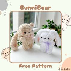 It’s a bunny! No, it’s a bear!!! ITS A BUNNIBEAR 🧸🐰♥️ Crochet Project Free, Octopus Crochet Pattern, Crochet Doll Tutorial, Bunny And Bear, Fun Crochet Projects, Crochet Bear, Diy Crochet Projects, Crochet Bunny, Bear Pattern