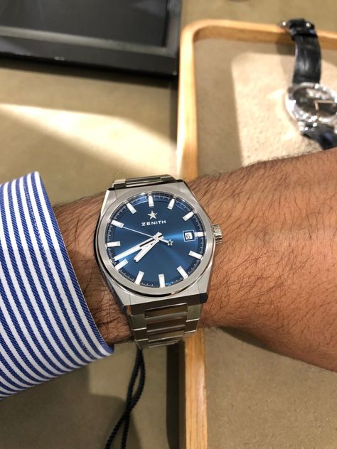 Big Steppa, Interesting Watches, Zenith Defy, Zenith Watches, Jaeger Lecoultre Reverso, Glashutte Original, Watch Ideas, Titanium Watches, Stylish Watches