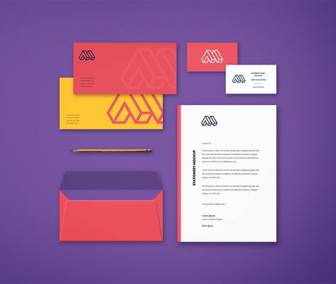 Creative Stationery Design, Stationary Design Inspiration, Mockup Free Psd Download, Strong Branding, Mockup Logo, Logo Tutorial, Stationary Branding, Free Logo Mockup, Corporate Stationery