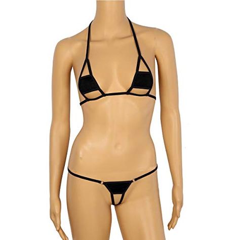 iEFiEL Women Sexy Halter Neck Swimsuit Hollow Micro G String Bikini Sexy Lingerie Set 2 Pieces, #Ad #Halter, #affiliate, #Neck, #Swimsuit, #iEFiEL Tie Swimsuit, Halter Neck Swimsuit, Halter Neck, Women Swimsuits, Lingerie Set, String Bikinis, Layering, Lingerie