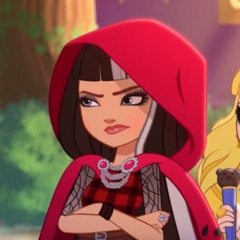 Cerise Hood Hear Me Out Cake Girl Characters, Hear Me Out Characters Girl, Cerise Hood Aesthetic, Cerise Hood Icon, Red Head Characters, Ever After High Cerise Hood, Red Characters, Little Red Riding Hood Costume, Characters Female