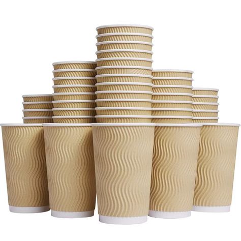 PRICES MAY VARY. Coffee Cups never stick together and easy to pull apart. Coffee cup don't have to buy a separate sleeve. Disposable Coffee Cups stronger and better feel in the hand. Our paper cups are made extra thick and sturdy to ensure that they are durable for everyday use. To go coffee cups made with paper, that is 100% recyclable and ally responsible. To Go Coffee, To Go Coffee Cups, Disposable Coffee Cups, Pull Apart, Paper Cups, Paper Cup, Hot Coffee, Coffee Cup, Coffee Cups