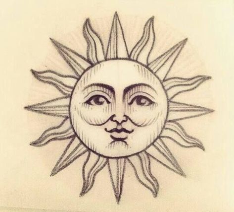 Sun Face Tattoo, Moon Sun Tattoo, Sun Tattoo Designs, Sun Drawing, Look Wallpaper, Design Black And White, Handpoke Tattoo, Moon Tattoo Designs, Moon Images