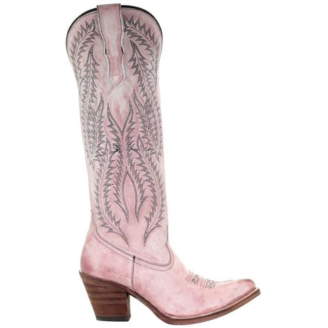 PRICES MAY VARY. Leather upper Embroidered detail Single stitch Goodyear welt Leather outsole Heel Height: 3 inches, Shaft Height: 15 inches Sweet Stand, Western Cowgirl Style, Corral Boots Womens, Embroidery Boots, Colored Boots, Corral Boots, Embroidered Boots, Heel Caps, Knee High Leather Boots