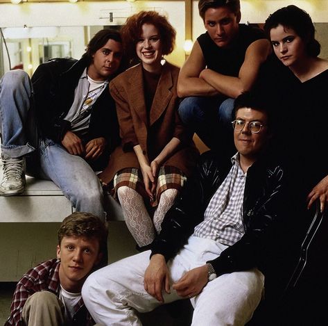 Breakfast Club Cast, Breakfast Club Movie, John Hughes Movies, Judd Nelson, Photos Rares, Anthony Michael Hall, Emilio Estevez, Brat Pack, John Hughes