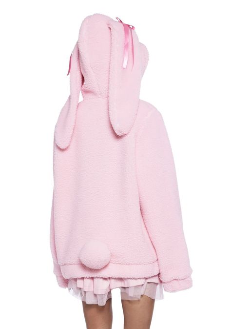 Bunny Jacket, Fluffy Sweatshirt, Bunny Hoodie, Emily The Strange, Fluffy Bunny, Costume Store, Honey Bunny, Group Costumes, Pink Bunny