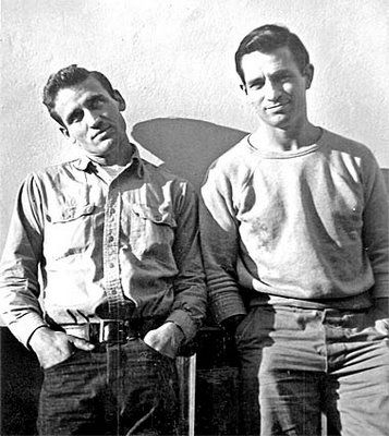 Jack Kerouac and Neal Cassady-two hippie movement pioneers Neal Cassady, Lucien Carr, Beatnik Style, Beat Generation, Jack Kerouac, Writers And Poets, Raw Denim, Two Men, Book Authors