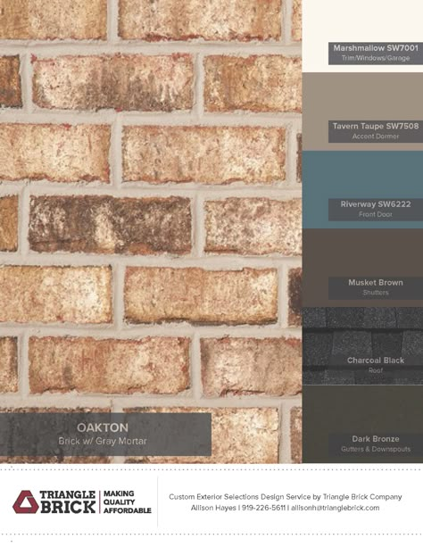 Why Triangle Brick? | Award-Winning Brick Manufacturer Orange Brick House Exterior, Brick Exterior Colors Schemes, Brick House Exterior Colors Schemes, Triangle Brick, Orange Brick Houses, Brown Brick Houses, Brick House Colors, Brick House Exterior, Paint Color Combinations