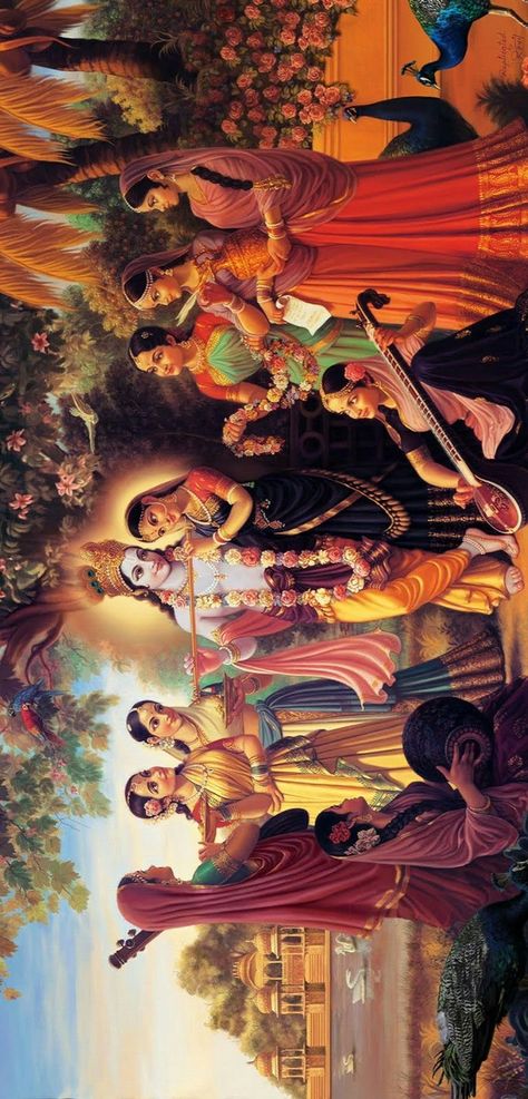 Iskcon Radha Krishna Painting, Lord Krishna And Radha Aesthetic, Iskcon Krishna Painting, Radha Krishna Wallpaper Vrindavan, Krishna And Radha Aesthetic, Krishna Ji Aesthetic Wallpaper, Krishn Aesthetic Wallpaper, Hinduism Art Spirituality, Shree Krishna Paintings