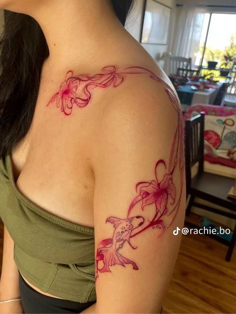 Tattoos Black Women, Orchid Tattoo, Tasteful Tattoos, Spine Tattoos For Women, Pretty Tattoos For Women, Tattoos For Black Skin, Dope Tattoos For Women, Bad Tattoos, Shoulder Tattoos For Women